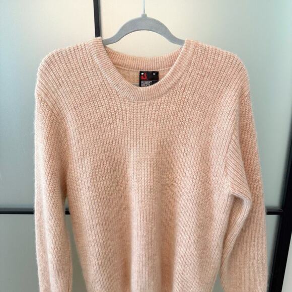Vintage Wool Crewneck Sweater Mens M Pink Chunky Knit, ILGUW USA Made - Picture 8 of 14